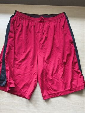 Nike Men's Athletic Shorts - Red with Black Trim